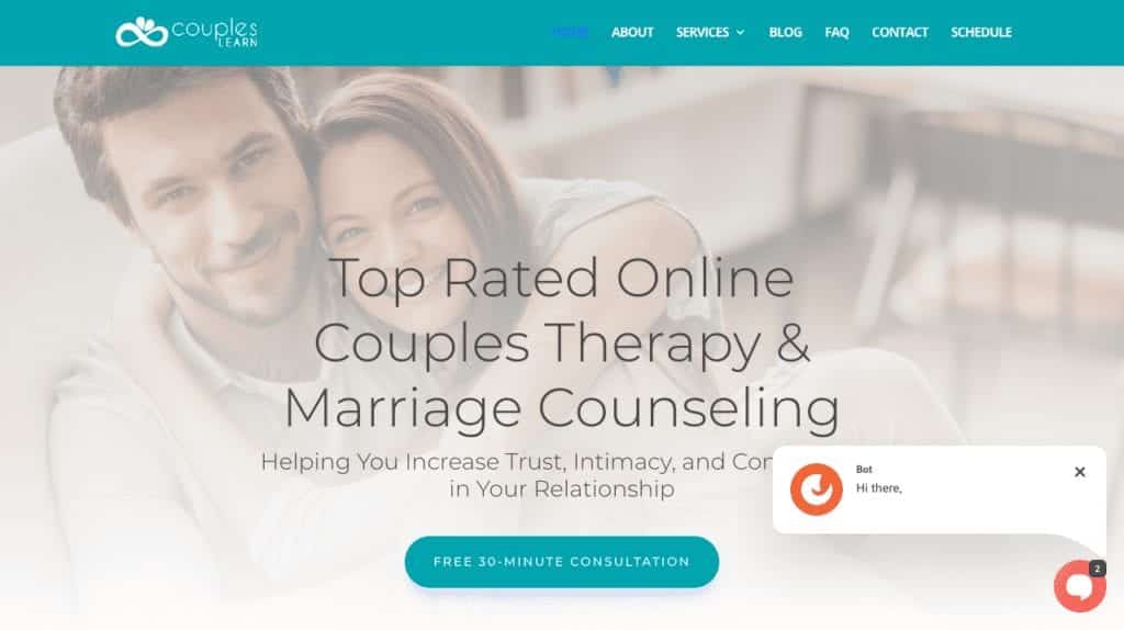 Marriage Counselour Website example