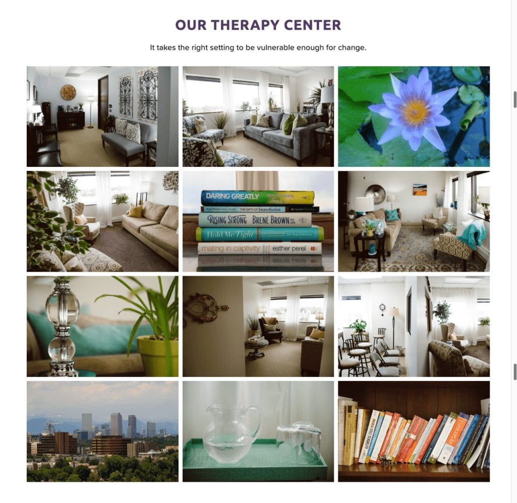 therapy center website