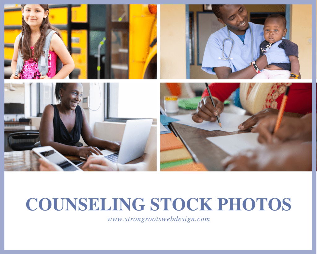 Collage of Stock images for Therapists and Counselors