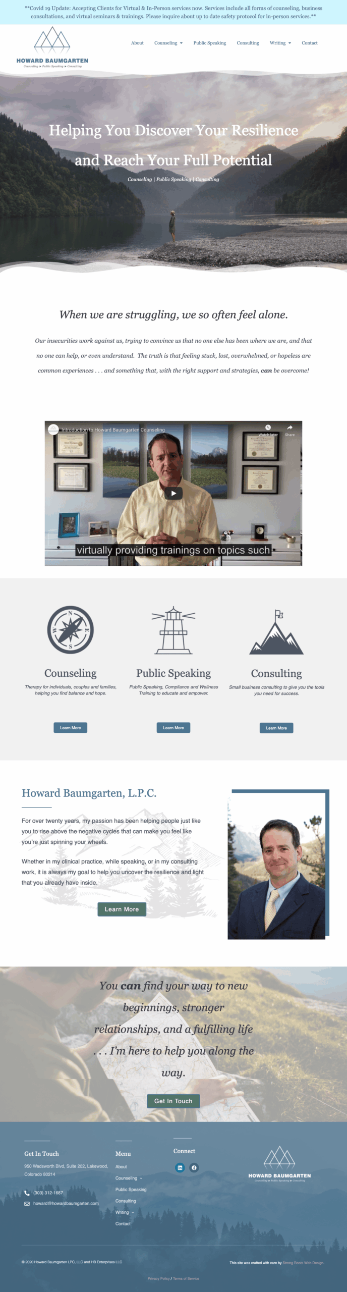 therapist website design examples