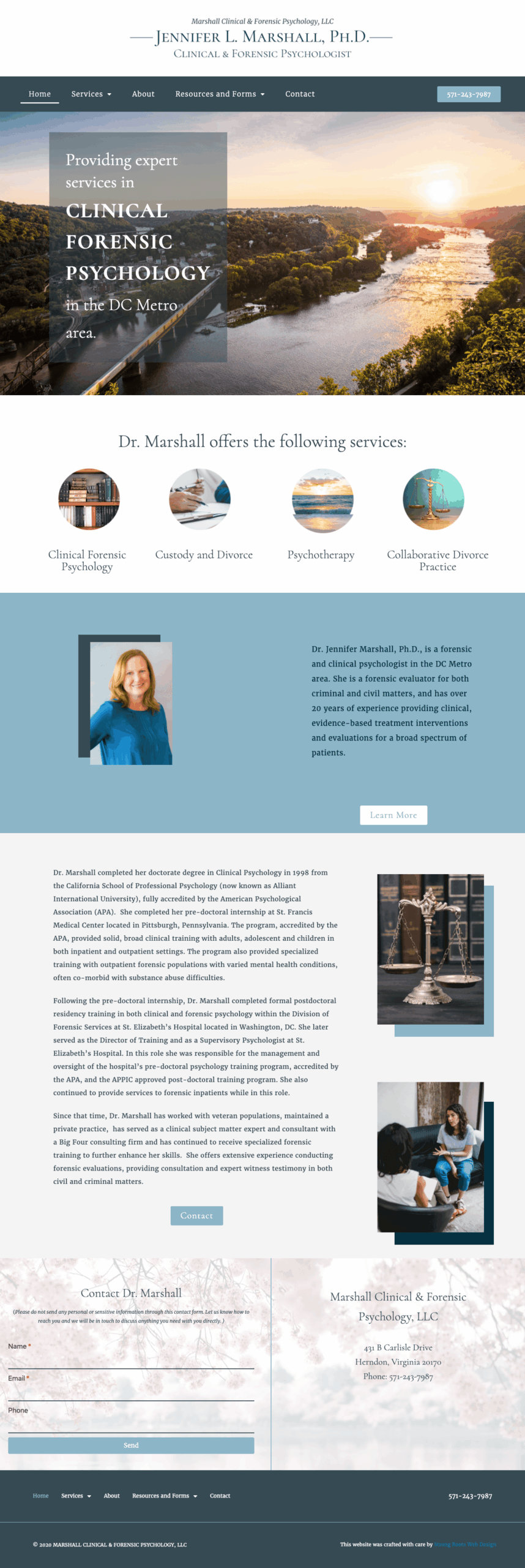 psychologist website design