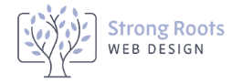 strong roots wedesign logo