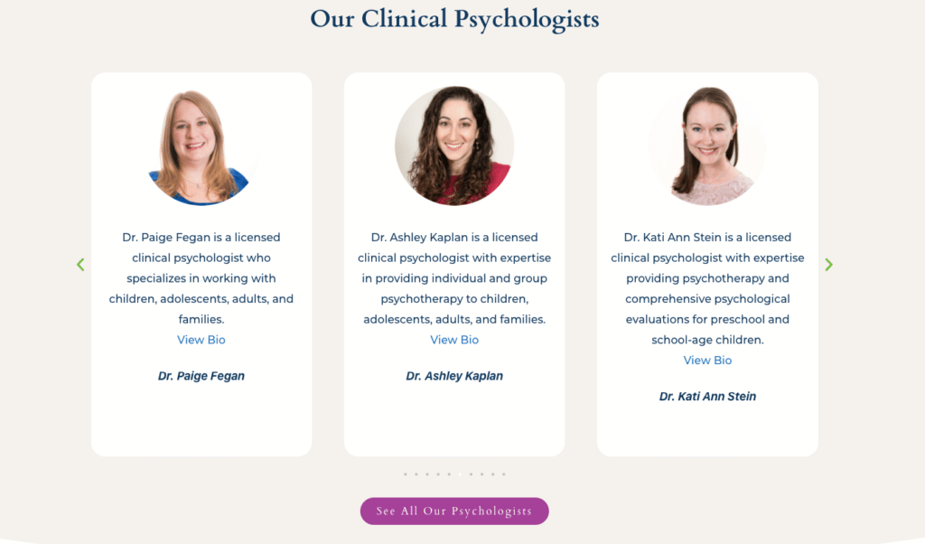 our clinical psychologists