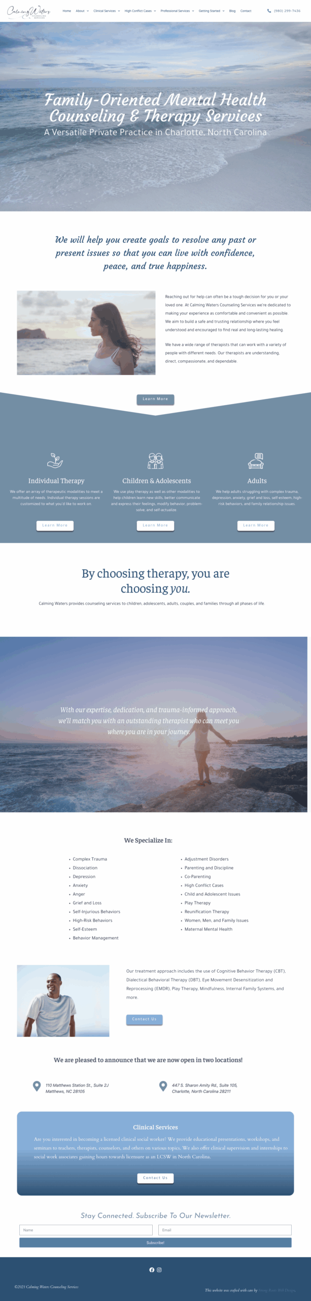 group practice website design case study featured image