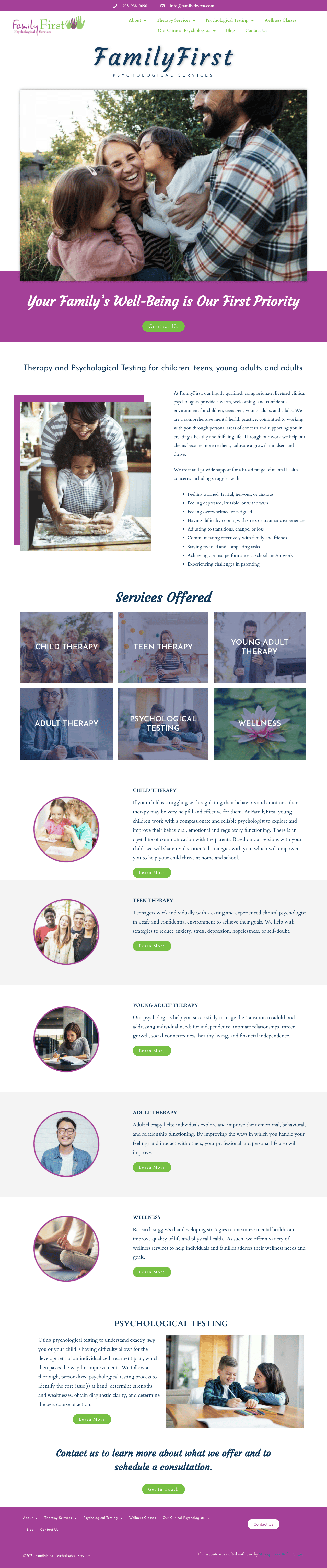 group practice therapy website design