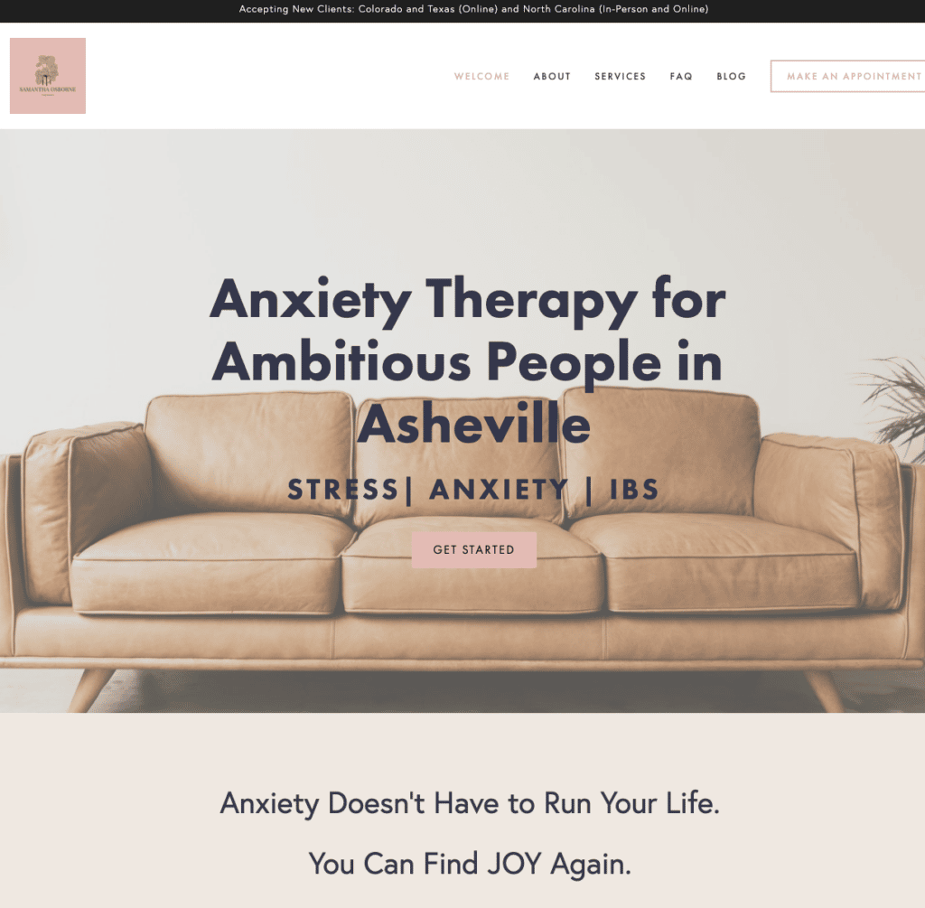 mental health website design