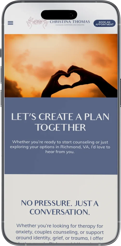Psychotherapist in Richmond Website design Page image 2