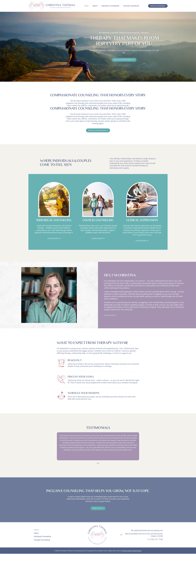Inclusive therapist website