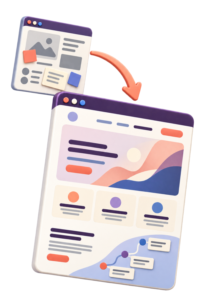 Website design for therapists — custom therapist website mockup illustration